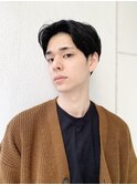 韓国風マッシュ◎メンズパーマダウンパーマセンターパート暗髪