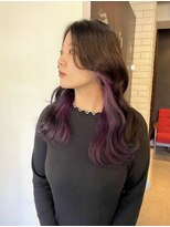 サクラ オモテサンドウ(SAKURA) 色落ちまで綺麗!ラベンダインナーカラー/髪質改善/ダブルカラー