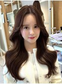 レイヤーカット 韓国前髪 韓国ヘア 顔周り 2wayバング