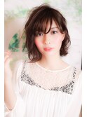 ミディ×ニュアンスパーマ＝柔らかなロブ