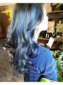 【奈良/inni hair】イニグラデーション ディープブルー