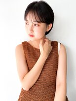 ネイヴィル オモテサンドウ(navile omotesando)&nbsp;丸みショートシースルーバングダークブラウン20代30代前髪