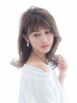 ノブ ルヴェ デュ ソレイユ(NOB lever du soleil)&nbsp;〈NOB日ノ出町〉外ハネ小顔魅せ前髪カットベージュカラー