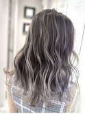 【AUBE HAIR】エアタッチハイライト_ネイビーグラデーション