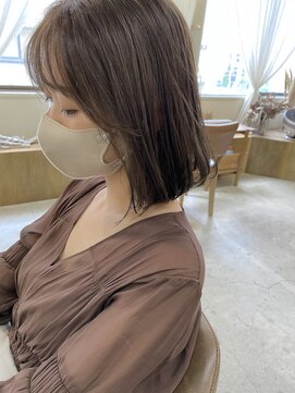 マロウ(mallow) 《花屋併設》ミルクティアッシュ/冬カラー@20代30代40代