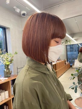 ナル(nalu.) オレンジブラウン / オレンジベージュ / ボブ