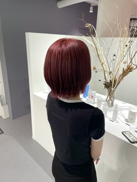 レフ(LEF) クリムゾンレッド/ダブルカラー/ケアブリーチ/ボルドーカラー