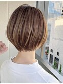 大人カワイイ小顔になるワンレンネビージュ黒髪ボブルフ髪質改善