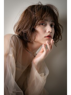 カバーヘア ブリス 大宮西口(COVER HAIR bliss) ショコラブラウン抜け感毛先パーマ小顔Aラインボブu大宮20代30代