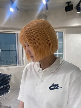 ハイプ(HYPE) 【藤沢】ペールオレンジカラー/ハイトーンボブ/ブリーチ