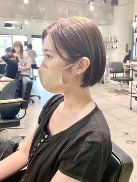 リグリー(regree) ミニボブ/切りっぱなしボブ/アッシュベージュ/髪質改善