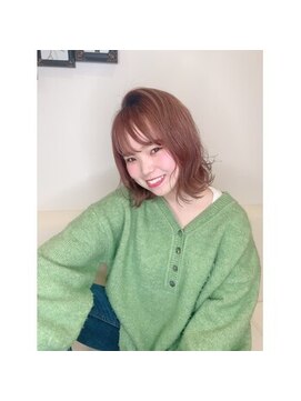 ニューヨークニューヨーク 大久保店(NYNY) 【柔らか質感】ケアブリーチ×大人オレンジベージュ