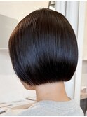 暗髪グレージュボブ☆ミニボブ☆髪質改善