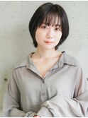 収まりがいいまるっとショートボブ