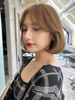 ロンドリメゾン 原宿(Lond re Maison.)&nbsp;ミニボブレイヤー/レイヤーカット/グレーブラウン/顔周り/原宿