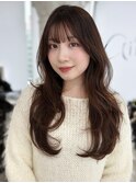 セミロングヘア*レイヤーカット*顏周り*髪質改善