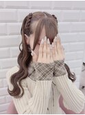 ふわふわ編み上げハーフツイン＊まゆ＊大須/矢場町