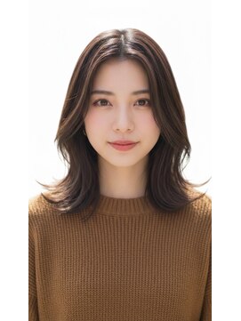 チャチャブラン(cha-cha Blanc) 大人かわいい韓国風くびれミディ×透明感ブラウン