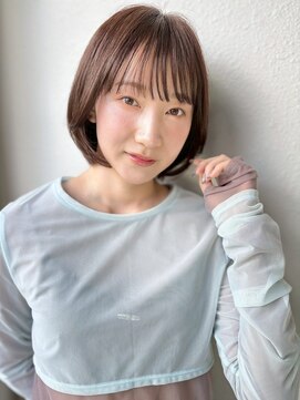 カバーヘア ブリス 戸田公園西口店(COVER HAIR bliss) 小顔ショートボブ/ココアベージュ/似合わせ春カラーｐ戸田公園