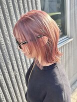 プール(POOL)&nbsp;ハイトーンボブ/顔周りレイヤー/くびれボブ/ピンクベージュ