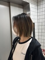 ブランニュー オーバー 難波店(Brandnew over)&nbsp;レイヤーボブ　ハイライト