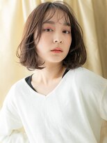 カバーヘアアンドスパ ブリス 浦和(COVER HAIR&SPA bliss) 黒髪ダークアッシュデジタルパーマ小顔ゆるふわボブ20代30代X