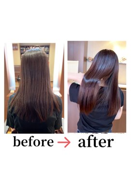 カーサインフィニテイ Hair Design caRsa INFINITY カラーエステ+カット+髪質改善トリートメント1