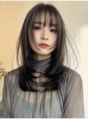 120. 韓国/レイヤーカット/前髪カット/顔周り