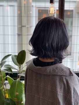 リドルヘアー 石井町店(Riddle HAIR) ネイビーアッシュ