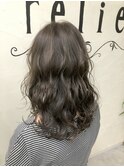 【カラー】☆グレージュカラー（ブリーチなし）☆relie 【下関】