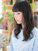 カバーヘア イヴ 戸頭店(COVER HAIR EVE)&nbsp;黒髪揺らめく…くせ毛風毛先パーマロングf戸頭20代30代40代!