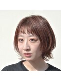 【Dulce】ショートバング×外はね×ピンクカラー12トーン