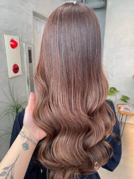 ジーナ 船橋(Zina) オトナ女子ツヤ髪アッシュカラーふんわりミディシースルーバング