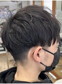 MEN'S HAIR  センターパート　ツイストスパイラル　コンマヘア