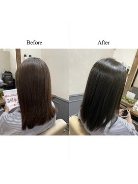 カミケン 清明店(kamiken.) 大人深みアッシュ美艶ストレート【カミケン清明店】