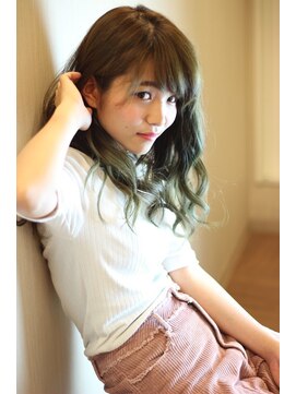 アンラヴェスト(AN LOVEST mashup hs) ルーズロングオリーブ/オリーブグリーン