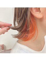 ルフレ 新宿歌舞伎町店(Reflet)&nbsp;インナーカラー/オレンジカラー/イヤーカラー/垢ぬけカラー/韓国