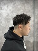 ベリーショート/ダークアッシュ/ニュアンスパーマ/韓国マッシュ