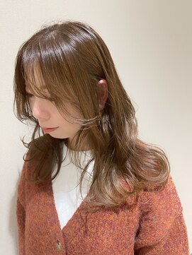 ハピネス 王寺店(Happiness) ブリーチなし透明感ベージュカラー韓国レイヤーカット