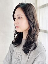 ビアンコ(bianco produce by L'Aube) 韓国風ダークトーン×顔周りレイヤーの美人ヘア