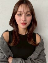 ノイ(noi)&nbsp;顔周りレイヤーカットくびれヘアミルクティーベージュカラー