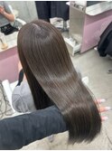 ほんのりオリーブベージュ♪ 赤みゼロ!透明感カラー