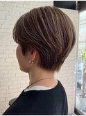 横浜西口コンパクトショートブラウンショートカット丸みショート
