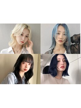 「#小顔バング #くびれヘア」 顔周りひとつで今っぽく。【名駅/名古屋/ブリーチ/ダブルカラー】