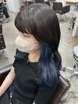 ユウル 横浜(juhl.)&nbsp;インナーカラーブルーブラウンブリーチ＆ダブルカラー/横浜駅