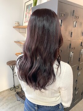 ヘアーアイストゥーレ(HAIR ICI TRE) 20代30代◎艶ラベンダーカラーロング×韓国風レイヤー