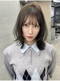 レイヤーミディアム/レイヤーカット/前髪カット/韓国ヘアー