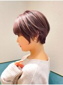 ハンサムショート/丸みショートボブ/20代30代40代50代/顔周り