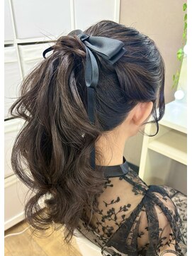 ジェミータ 横浜 ポニーテール【横浜/ヘアセット/ヘアメイク/結婚式】