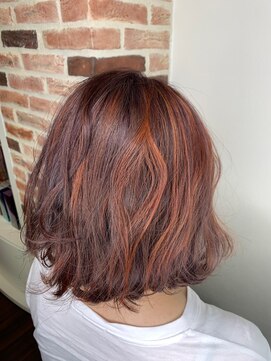 ジウ 上通り(JIU) 20代30代40代☆大人可愛いこなれ×パープル×ハイライトオレンジ